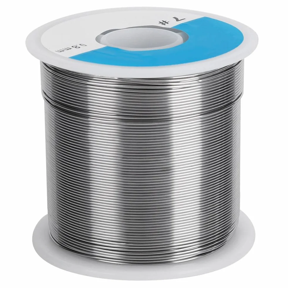 ZJchao 500g 0,8 Mm 63/37 Drut Lutowniczy Drut Cynowy Drut Lutowniczy o Wysokiej Czystości, Niskiej Temperaturze Topnienia Brak Czyszczenia Jasne Złącze Szybka Cyna o Dużej Zdolności