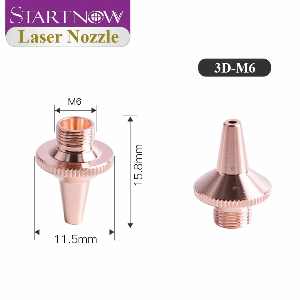 Startnow 3D ramię spawarka laserowa głowica dysze laserowe włókno automatyczny manipulator CNC urządzenie do cięcia Precitec Raytools części (3D-M8-S(D15) 10 szt., 1,0 mm)