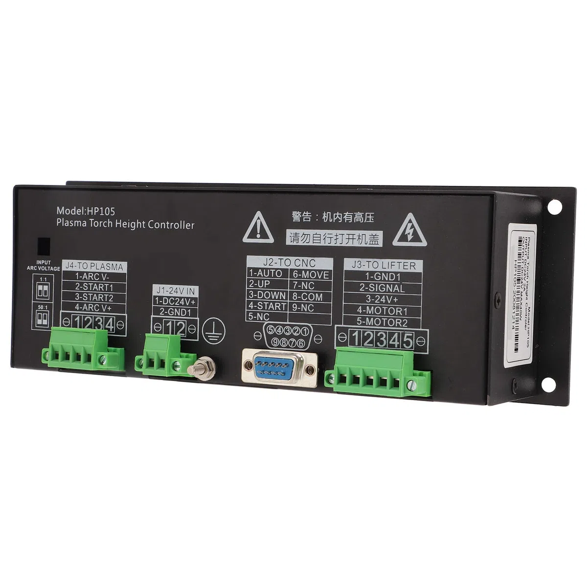 Ejoyous Kontroler Wysokości Palnika, Regulator Wysokości Palnika Plazmowego ze Stopu Aluminium DC 24 V 30 do 250 V Napięcie łuku IP64 Automatyczna Ręczna Kontrola Podnoszenia dla Użytkowników