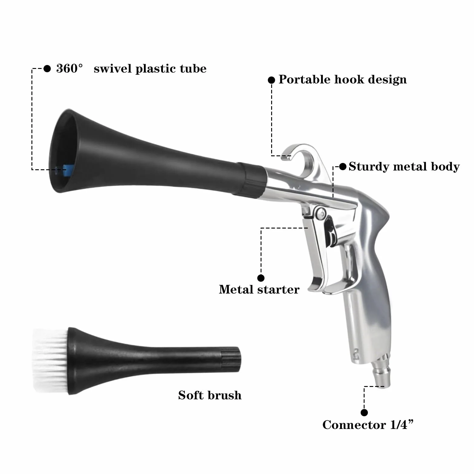 Pistolet na sprężone powietrze Blow Gun pistolet do wydmuchiwania na sucho, pistolet do czyszczenia, pistolet do czyszczenia sprężonego powietrza, Pistolet do czyszczenia na sucho