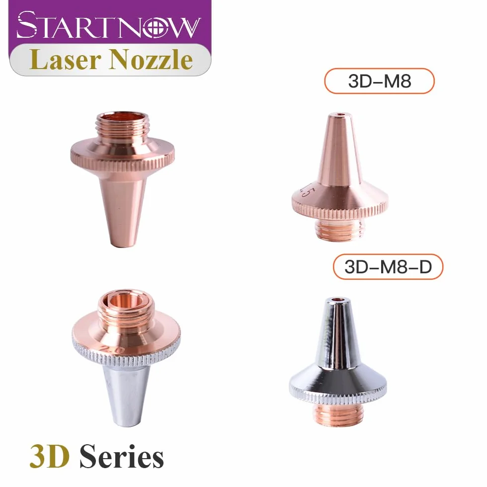 Startnow 3D ramię spawarka laserowa głowica dysze laserowe włókno automatyczny manipulator CNC urządzenie do cięcia Precitec Raytools części (3D-M8-S(D15) 10 szt., 1,0 mm)