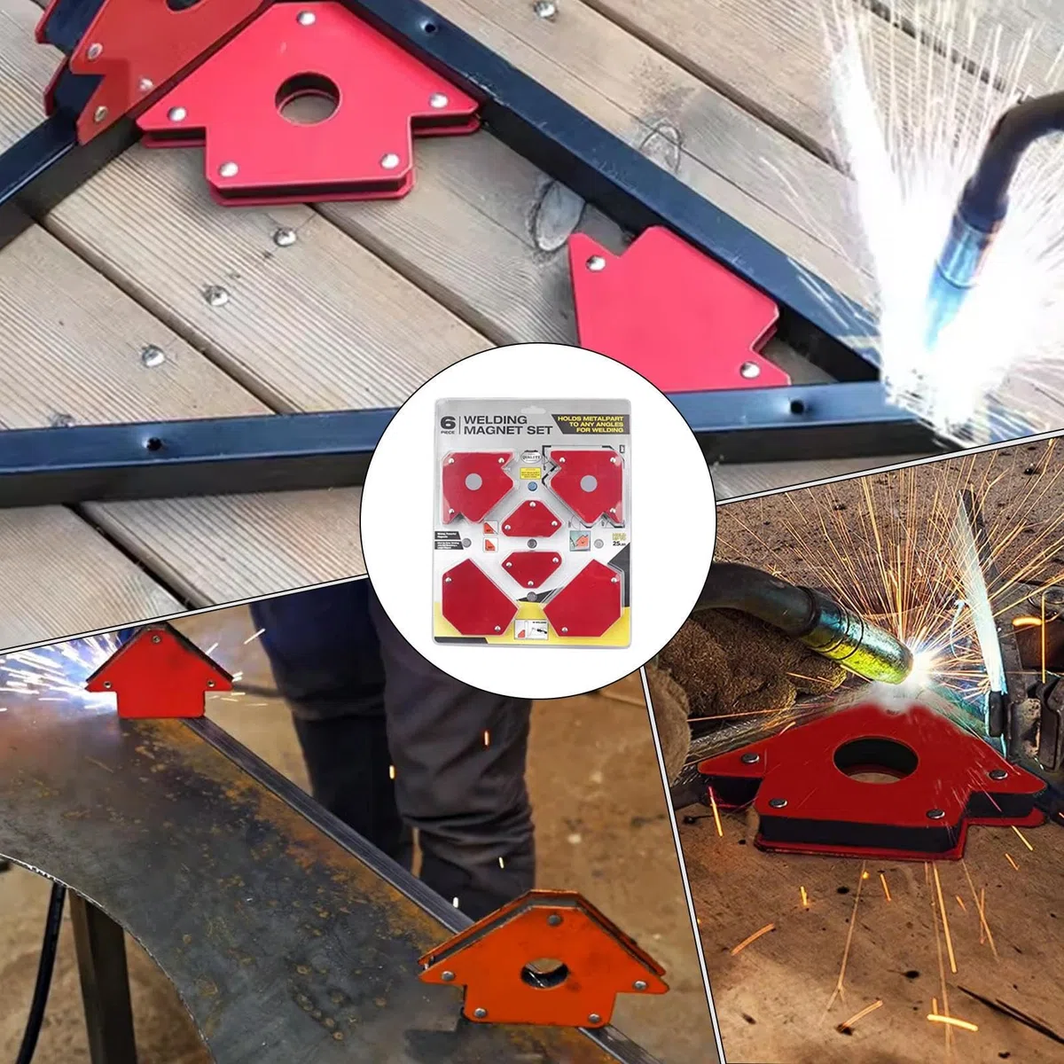 Magnesy spawalnicze Magnes Kątowy Mocujący Siła Trzymania | Kątowy Pozycjoner do Lutowania i Spawania Do lutowania akcesoriów, produkcji, napraw, pracy, w motoryzacji, domu, warsztacie