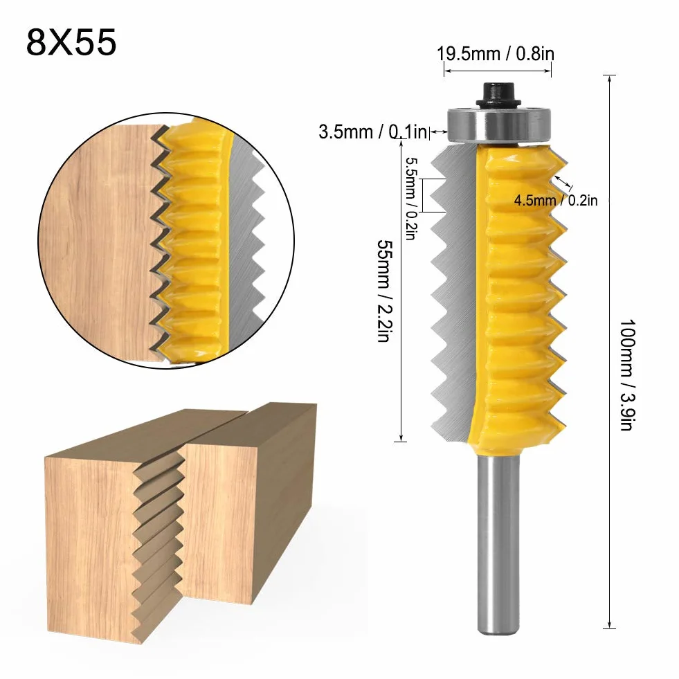 Walfront Trzpień 8 mm, węglik, 24 rowki, długość cięcia 55 mm frez do drewna