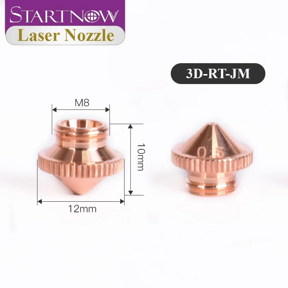 Startnow 3D ramię spawarka laserowa głowica dysze laserowe włókno automatyczny manipulator CNC urządzenie do cięcia Precitec Raytools części (3D-M8-S(D15) 10 szt., 1,0 mm)