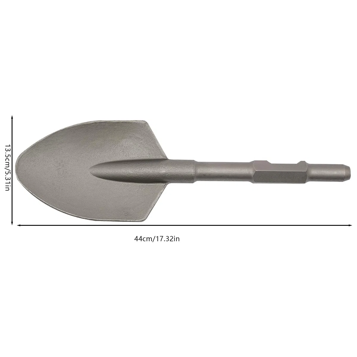 Dłuto łopatowe, 44 x 13,5 cm, szpadel gliniany, dłuto asfaltowe, łopata, dłuto, młotek, kamień betonowy, łopata z gliny, dłuto