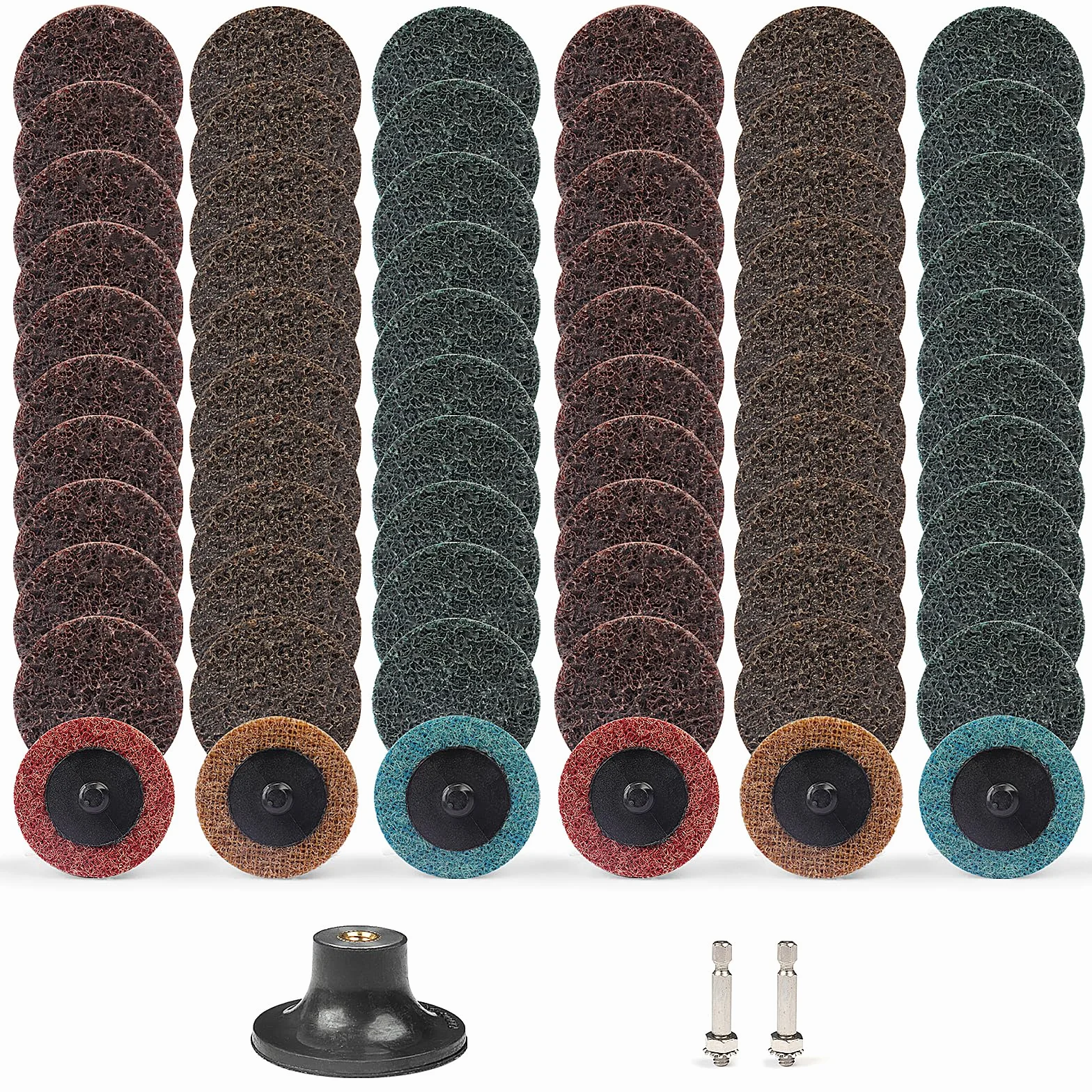 57 tarcze szlifierskie 50 mm à Change Rapide z, 1/4 Pouce Pad Support Tipe, pour Le Melulage des Bavures de Vernis et le Traitement