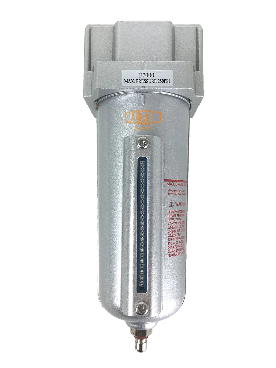 3/4" NPT HEAVY DUTY filtr cząstek stałych klasy przemysłowej / syfon wody do sprężarki powietrza sprężonego powietrza, 5u z metalową miską (odpływ ręczny)