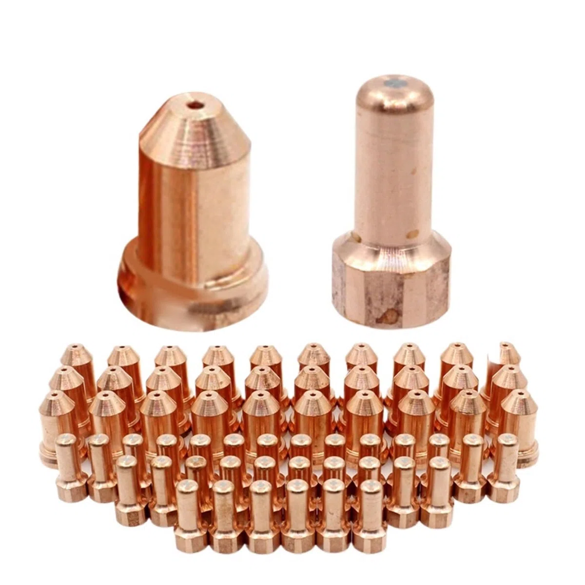 60 szt. PT-80 PT80 IPT-80 przecinarka plazmowa elektroda 1.3mm 1.0mm 1.2mm końcówki 52558 51311.13 dysze palnika plazmowego części spawalnicze(1.3mm)