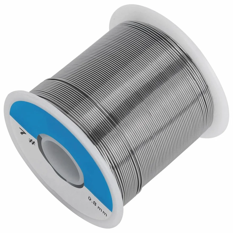 ZJchao 500g 0,8 Mm 63/37 Drut Lutowniczy Drut Cynowy Drut Lutowniczy o Wysokiej Czystości, Niskiej Temperaturze Topnienia Brak Czyszczenia Jasne Złącze Szybka Cyna o Dużej Zdolności
