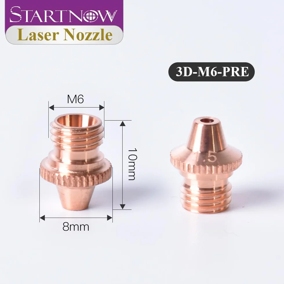 Startnow 3D ramię spawarka laserowa głowica dysze laserowe włókno automatyczny manipulator CNC urządzenie do cięcia Precitec Raytools części (3D-M8-S(D15) 10 szt., 1,0 mm)
