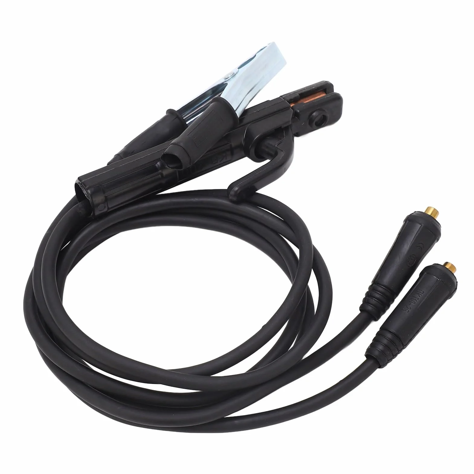 Kabel spawalniczy z zaciskiem masowym, uchwyt elektrody z kablem, spawarki, kabel z zaciskiem masowym, spawarka, przewód masowy, elektrody, spawarka, kabel, akcesoria spawalnicze