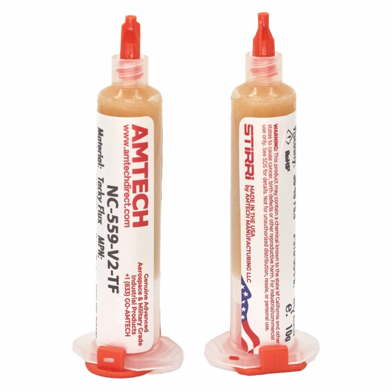 AM-TECH NC-559-V2-TF kleisty topnik do lutowania niewymagający czyszczenia (ROL0), zestaw 10 ml, USA 16150K.