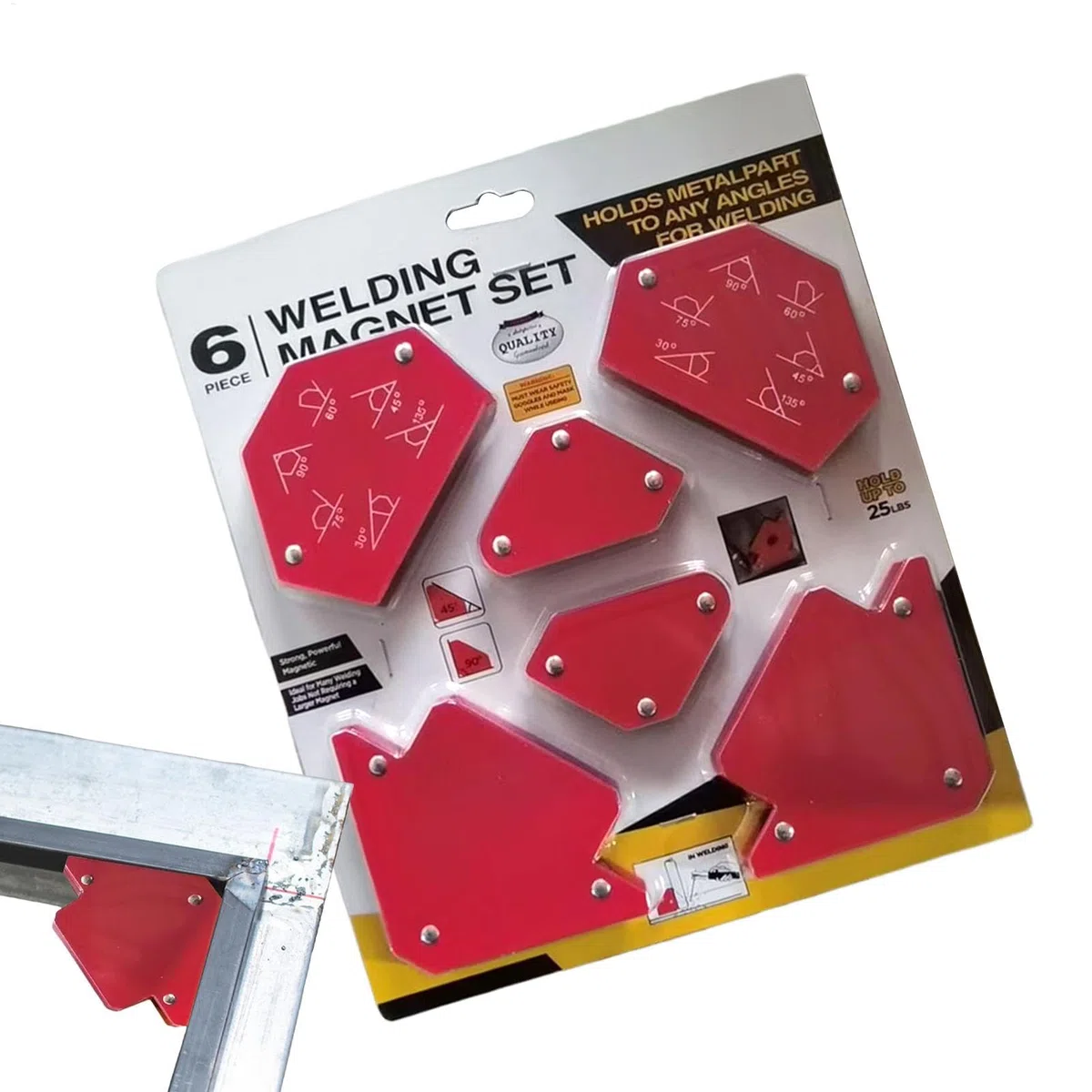 Magnesy Spawalnicze Zestaw Akcesoriów Spawalniczych Z Podwójną Ochroną | Kąt Atrakcyjny Design, Uszczelnienie Krawędzi Pionowych Do Znakowania, Montażu Rur, Pływaków I Lewitacji