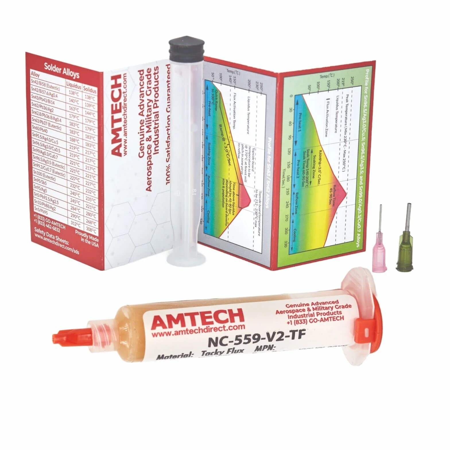 AM-TECH NC-559-V2-TF kleisty topnik do lutowania niewymagający czyszczenia (ROL0), zestaw 10 ml, USA 16150K.