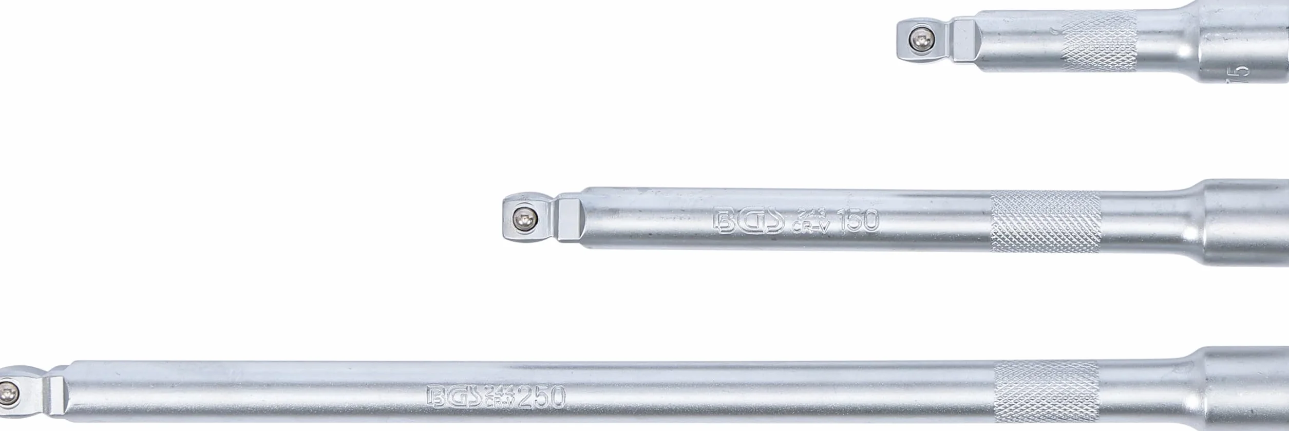 BGS 2239 | Zestaw przedłużek przechylnych | 10 mm (3/8") | 75 / 150 / 250 mm | 3 szt.