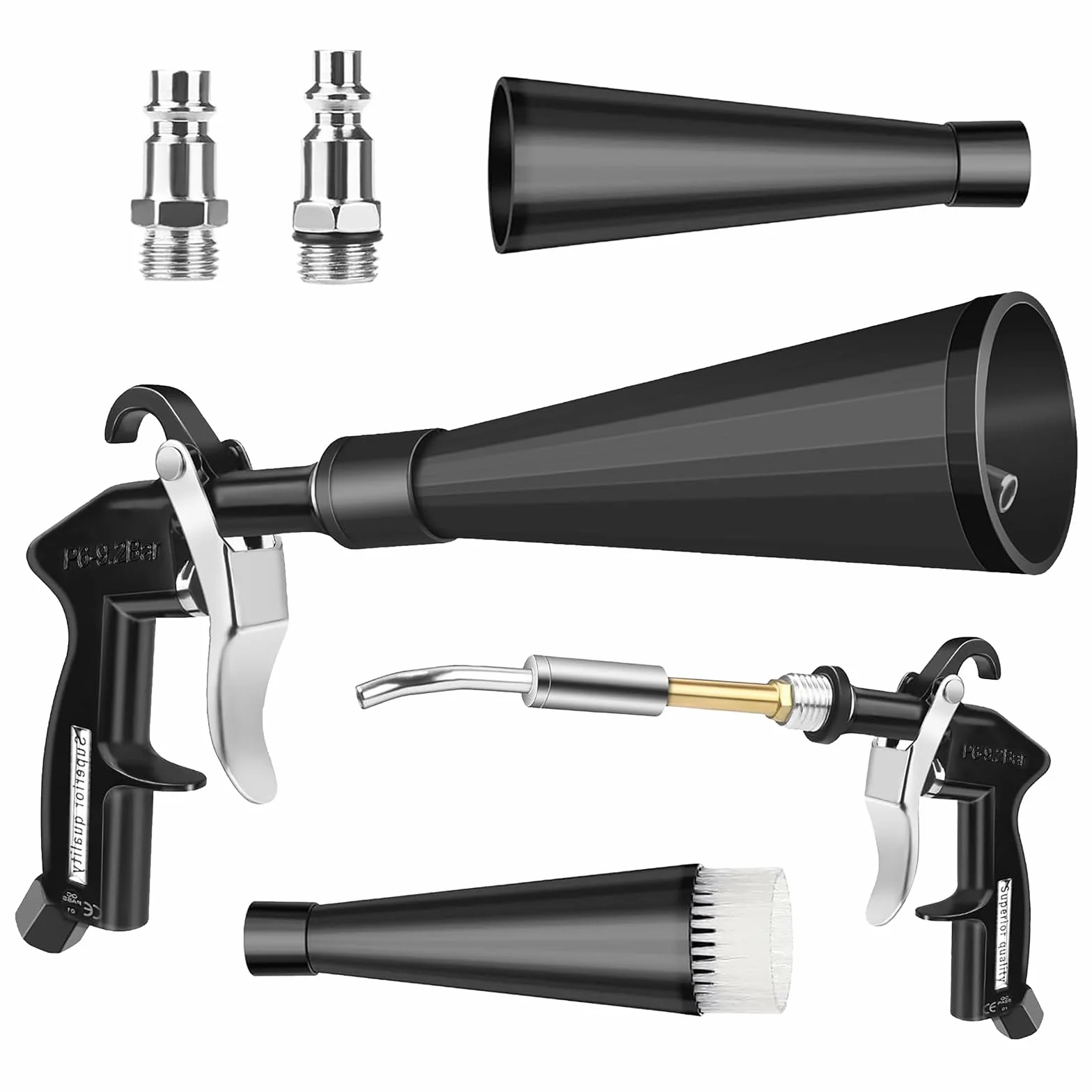 Pistolet do czyszczenia na sprężone powietrze, pistolet do czyszczenia na sucho, kompresor, precyzyjny pistolet pneumatyczny do siedzeń, felg, silnika, materiału, skóry, trudno dostępnych miejsc