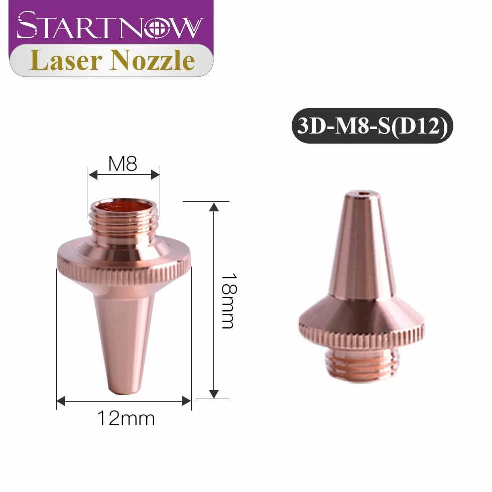 Startnow 3D ramię spawarka laserowa głowica dysze laserowe włókno automatyczny manipulator CNC urządzenie do cięcia Precitec Raytools części (3D-M8-S(D15) 10 szt., 1,0 mm)