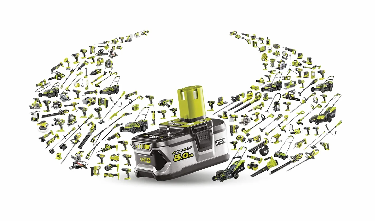 Ryobi Gwoździarka Akumulatorowa 18V, R18N18G-0, do Gwoździ o Długości od 15 do 50 mm, Regulacja Głębokości Wbijania
