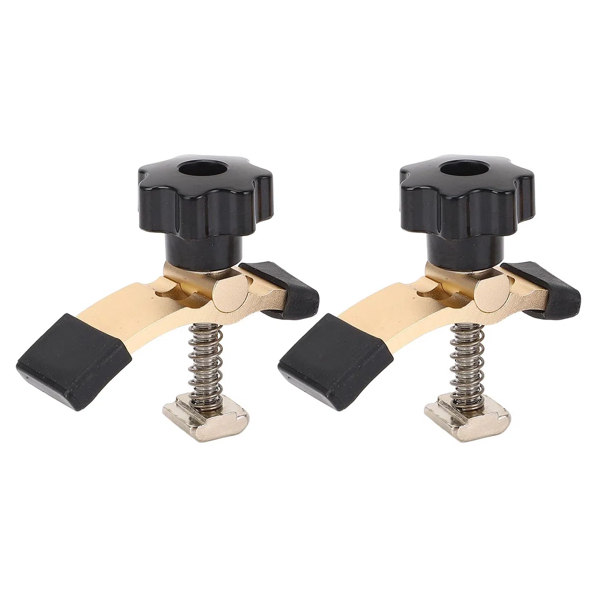 Zacisk Dociskowy CNC, 2 szt. Zacisk Dociskowy ze Stopu Aluminium do Routera, Wiertarki, Piły Stołowej, Mocny Zacisk Dociskowy 6063 z Tulejami Ochronnymi, długość 65 Mm, Pasuje do