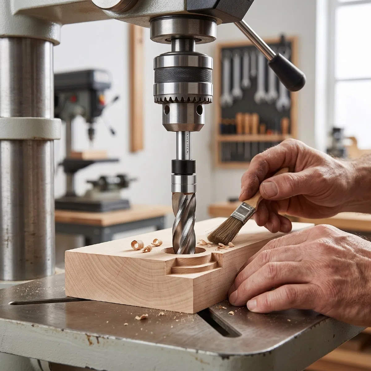 ViaGasaFamido Wiertło Frezarskie Spiral Flush Trim, 3/8 Cala, 3 Ostrza | Węglik Tungstenowy Stal, Szablon do Obróbki Drewna, Sklejka MDF Twarde Drewno, Ręczne Frezarki Stołowe, trzpień 1/4 cala.