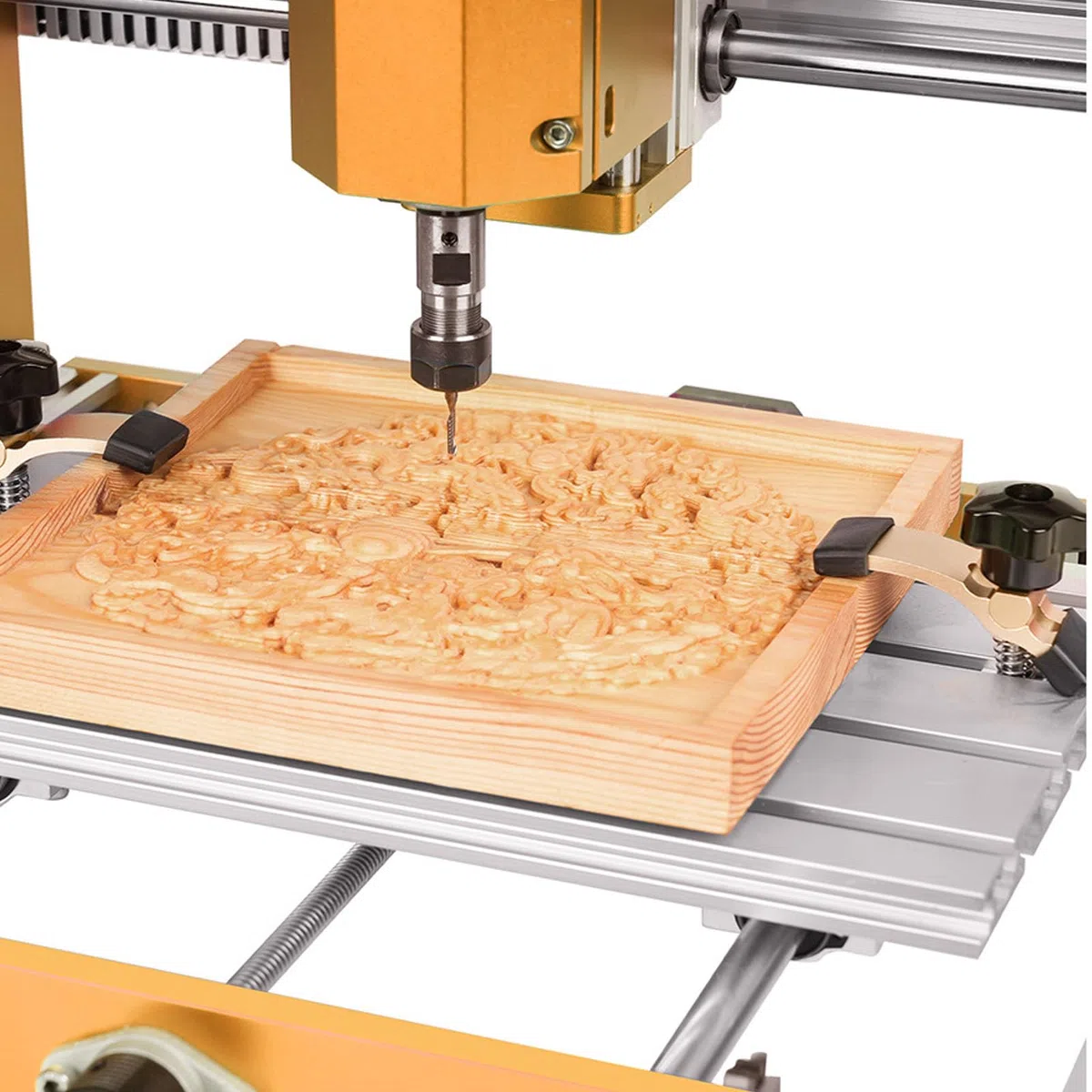 Zacisk Dociskowy CNC, 2 szt. Zacisk Dociskowy ze Stopu Aluminium do Routera, Wiertarki, Piły Stołowej, Mocny Zacisk Dociskowy 6063 z Tulejami Ochronnymi, długość 65 Mm, Pasuje do